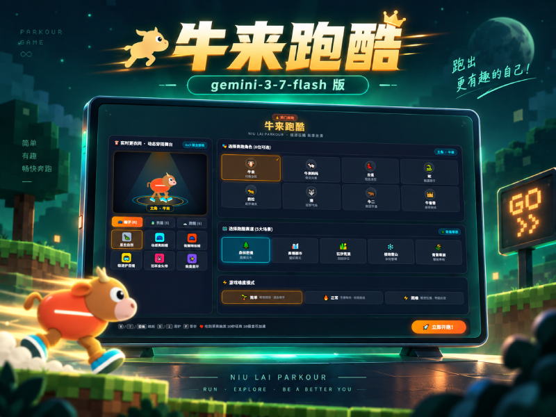 牛来跑酷 Gemini 3.7 Flash 版封面